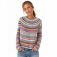 🧶 Pull en maille oversize à col rond et à blocs de couleurs pour femme, tendance et confortable ✨