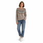 🧶 Pull en maille oversize à col rond et à blocs de couleurs pour femme, tendance et confortable ✨