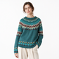 🧶 Pull en maille oversize à col rond et à blocs de couleurs pour femme, tendance et confortable ✨