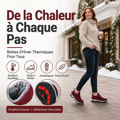❄️ Chaussures de neige d'hiver chaudes et faciles à enfiler pour hommes et femmes 🥾