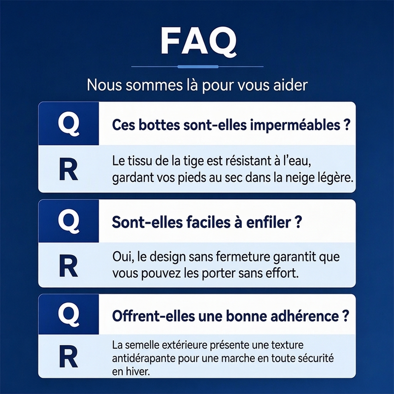❄️ Chaussures de neige d'hiver chaudes et faciles à enfiler pour hommes et femmes 🥾