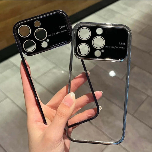 Large window lens case for iPhone