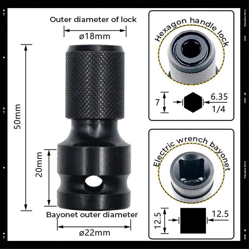 Hex Shank Socket Converter--buy 3 get 2 free（5pcs）-3